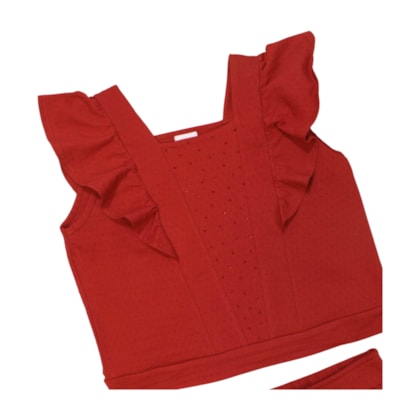 Conjunto Feminino Blusa com Strass e Shorts A5230 - Alakazoo  