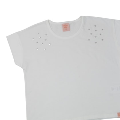 Conjunto Feminino Blusa com Strass e Shorts Saia 46204 - Kely Kety