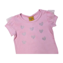 Conjunto Feminino Blusa Corações e Saia com Tule 24171 - Rollu  