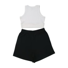 Conjunto Feminino Blusa Cropped Canelada Shorts Moletinho 33525 - Based