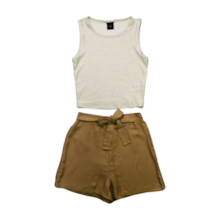 Conjunto Feminino Blusa Cropped e Shorts Jacquard 49278 - Lunender 