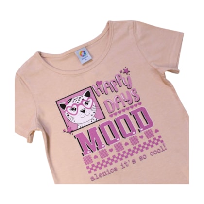 Conjunto Feminino Blusa e Bermuda Estampada Corações 71376 - Alenice    