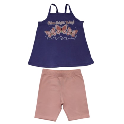 Conjunto Feminino Blusa e Bermuda Sortido 9002840 - Pipa