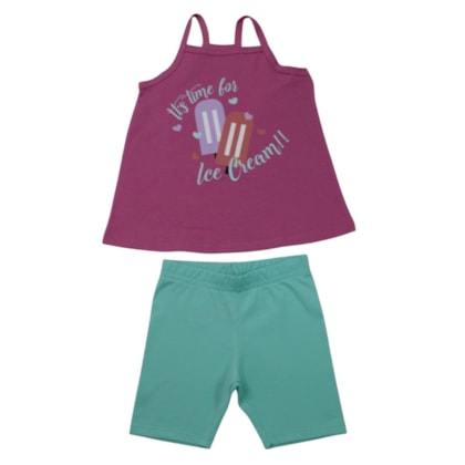 Conjunto Feminino Blusa e Bermuda Sortido 9002852 - Pipa