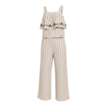 Conjunto Feminino Blusa e Calça Listrada A0292 - Alakazoo