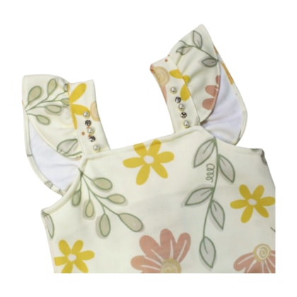 Conjunto Feminino Blusa e Saia Estampada Flores 2123 - Carol e Dani  