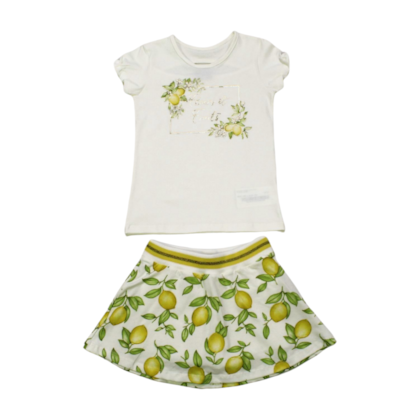 Conjunto Feminino Blusa e Saia Estampada Frutas 2000382 - Milon 