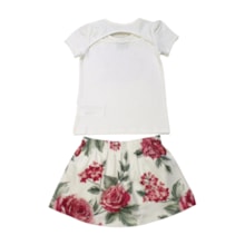 Conjunto Feminino Blusa e Saia Floral 2001022 - Milon
