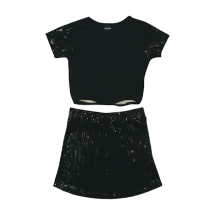 Conjunto Feminino Blusa e Saia Foil 5000076 - Amora 