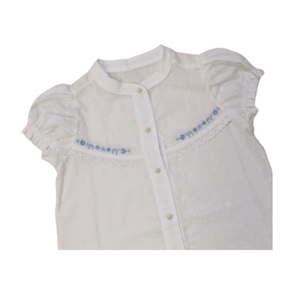 Conjunto Feminino Blusa e Saia Jeans 8254 - Mini Miss  