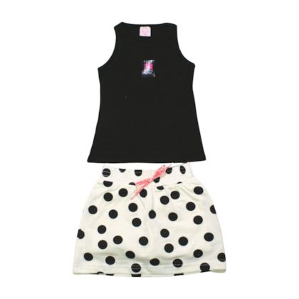 Conjunto Feminino Blusa e Saia Moletinho 6870 - By Gus 