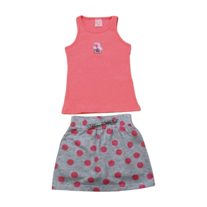 Conjunto Feminino Blusa e Saia Moletinho 6870 - By Gus 