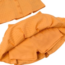 Conjunto Feminino Blusa e Saia Quadriculado - 27194 - Brandili