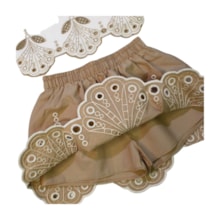 Conjunto Feminino Blusa e Saia Tecido Bordado 2001028 - Milon  