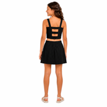 Conjunto Feminino Blusa e Saia Tecido com Pérolas 968B - Lit