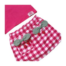 Conjunto Feminino Blusa e Saia Xadrez 8055 - By Gus 