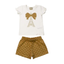 Conjunto Feminino Blusa e Shorts Bolinhas 2001016 - Milon