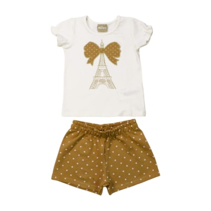 Conjunto Feminino Blusa e Shorts Bolinhas 2001016 - Milon