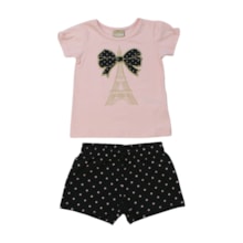 Conjunto Feminino Blusa e Shorts Bolinhas 2001016 - Milon