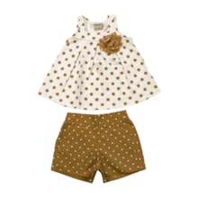 Conjunto Feminino Blusa e Shorts Bolinhas 2001023 - Milon 