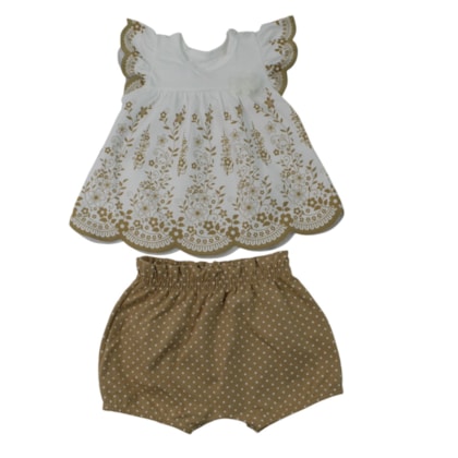 Conjunto Feminino Blusa e Shorts Bolinhas 2001844 - Milon
