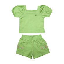 Conjunto Feminino Blusa e Shorts Borboleta Bordada 11331 - Tiny Joy 