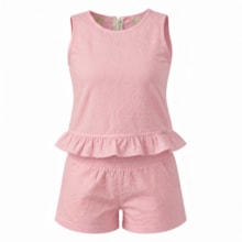Conjunto Feminino Blusa e Shorts Bordado Flores 425735 - Vrasalon