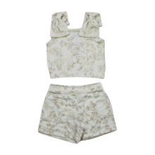 Conjunto Feminino  Blusa e Shorts Canelado Estampado 26253 - Brandili Mundi   