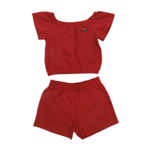 Conjunto Feminino Blusa e Shorts com Bolinha 53752 - Kamylus 