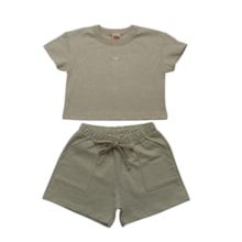 Conjunto Feminino Blusa e Shorts com Glitter 9901 - Livy