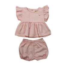 Conjunto Feminino Blusa e Shorts com Listras 8792 - Time Kids 