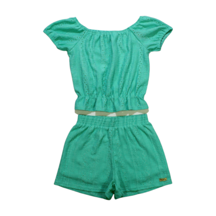 Conjunto Feminino Blusa e Shorts em Lesi 50970 - Kely Kety 