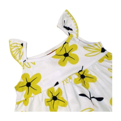 Conjunto Feminino Blusa e Shorts Estampa Flores 1001283 - Kyly