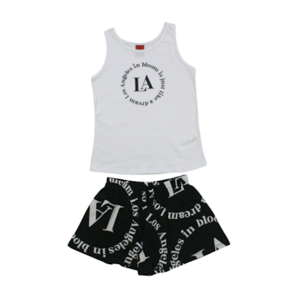 Conjunto Feminino Blusa e Shorts Estampado 1000253 - Kyly 