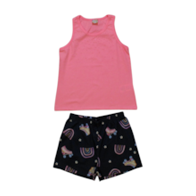 Conjunto Feminino Blusa e Shorts Estampado 26305 - Brandili 