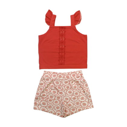 Conjunto Feminino Blusa e Shorts Estampado 46815 - Alakazoo 