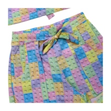 Conjunto Feminino Blusa e Shorts Estampado 8319 - Pokotinha 