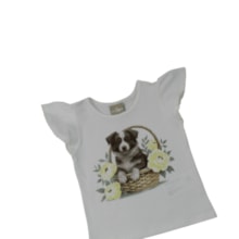 Conjunto Feminino Blusa e Shorts Estampado Cachorrinho 2001734 - Milon