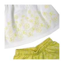 Conjunto Feminino Blusa e Shorts Estampado  Flores com Glitter 11974 - Tiny Joy  