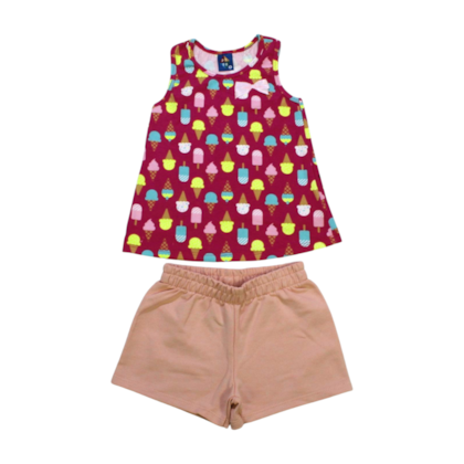 Conjunto Feminino Blusa e Shorts Estampas Sortidas 9000653 - Pipa