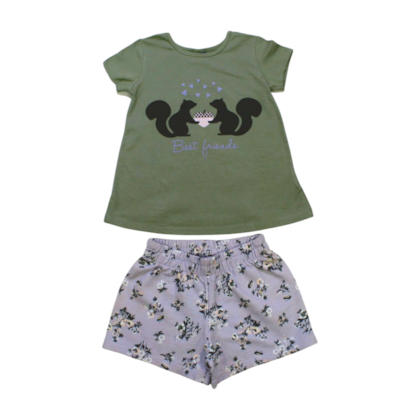 Conjunto Feminino Blusa e Shorts Estampas Sortidas 9000668 - Pipa 