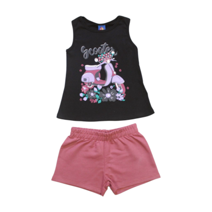 Conjunto Feminino Blusa e Shorts Estampas Sortidas 9000858 - Pipa