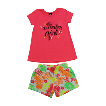 Conjunto Feminino Blusa e Shorts Estampas Sortidas 9000872 - Pipa