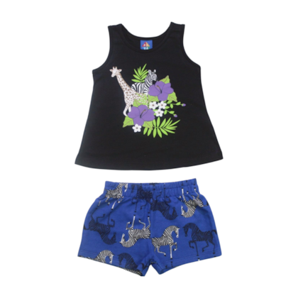 Conjunto Feminino Blusa e Shorts Estampas Sortidas 9000875 - Pipa