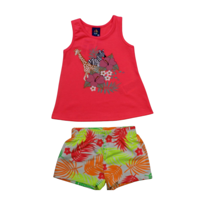 Conjunto Feminino Blusa e Shorts Estampas Sortidas 9000875 - Pipa