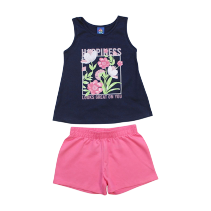 Conjunto Feminino Blusa e Shorts Estampas Sortidas 9001327 - Pipa