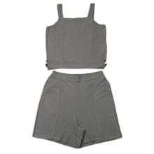 Conjunto Feminino Blusa e Shorts Flamê A0445 - H!ts
