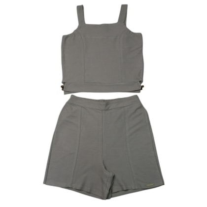 Conjunto Feminino Blusa e Shorts Flamê A0445 - H!ts