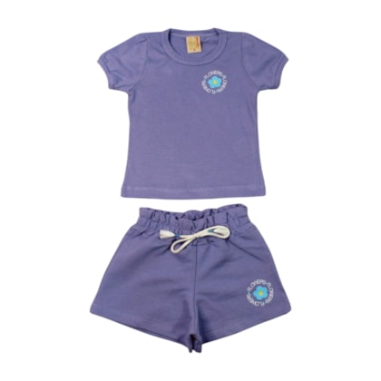 Conjunto Feminino Blusa e Shorts Flor 15104 - Hrradinhos