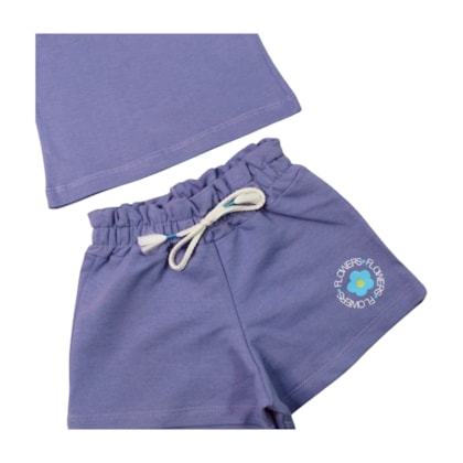 Conjunto Feminino Blusa e Shorts Flor 15104 - Hrradinhos